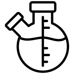 flask icon illustration design with outline