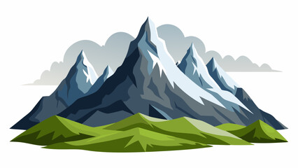 Beautiful mountains landscape vector illustration 