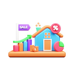 Investment 3d Illustration  Icon 