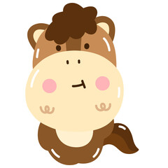 Cartoon cute horse 