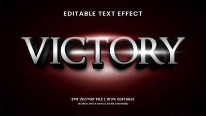 Victory 3d editable text effect style movie cinema template