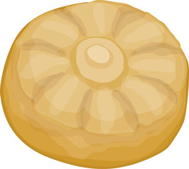 Illustration of Gukhwa Ppang, Korean Chrysanthemum Bread