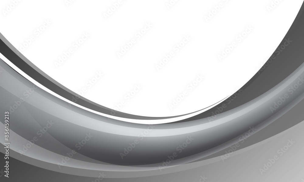Poster abstract grey glossy curve overlap on white blank space design modern futuristic background vector