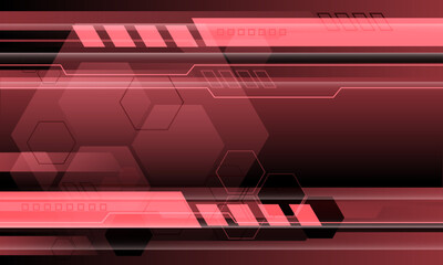 Abstract technology pink black cyber futuristic geometric creative design modern background vector