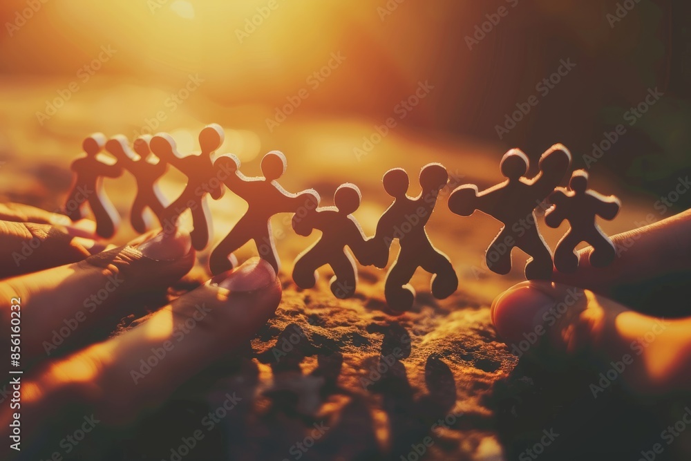 Poster high quality image depicting the essence of teamwork and collaboration for conceptual use