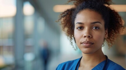 Fototapeta premium Craft a collection of confident headshots capturing the compassionate demeanor of nurses and doctors, symbolizing trust and expertise. 