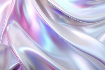 Obraz premium Sleek white holographic foil background, subtle iridescence, smooth gradient, abstract design, wallpaper usage