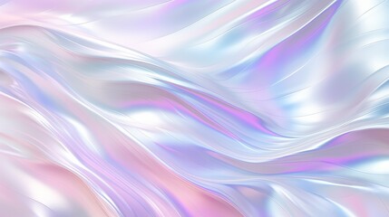 White abstract holographic background, shimmering foil effect, ethereal glow, wide view, ideal for sleek wallpaper