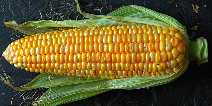 single ear of corn.image illustration