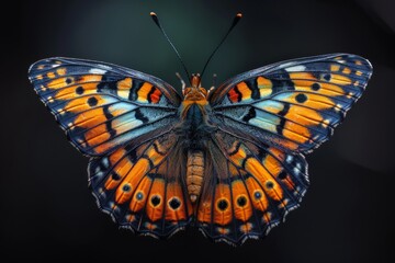 Fototapeta premium A Detailed Portrait of a Vibrant Butterfly
