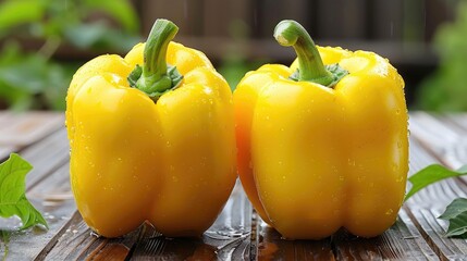 Celebration of Vegetarianism Promoting Yellow Bell Pepper in a Culinary Event