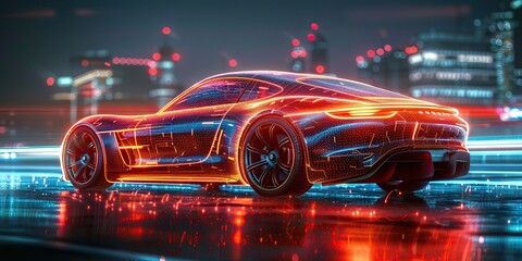 smart car technology concept.stock image