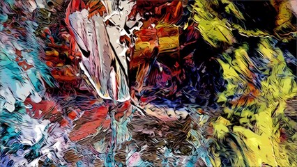 abstract background wallpaper. Modern motif visual art. Mixtures of oil paint. Trendy hand painting canvas. Wall decor and Wall art prints Idea. 3D Texture. Art object	
