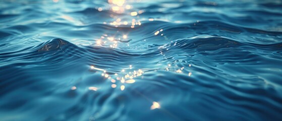 Realistic photo of the water surface