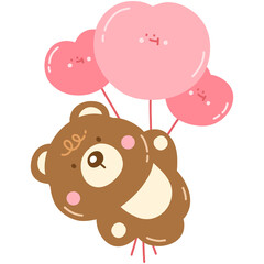teddy bear with balloon
