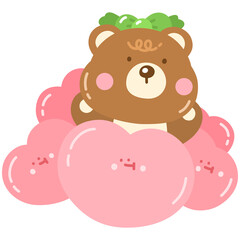 teddy bear with hearts