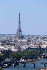 Naklejka premium Aerial view of the Eiffel Tower in Paris