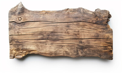 A long plank of wood on a white background