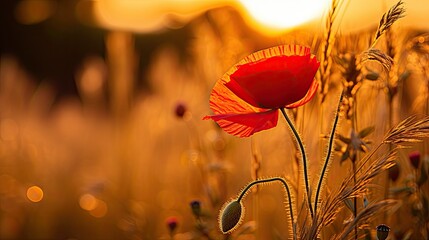 poppy flowers in the field
