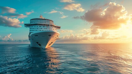 Cruise Ship at Sunset