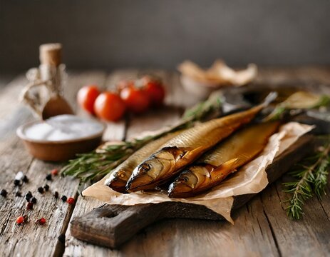 Wędzone ryby szprotki