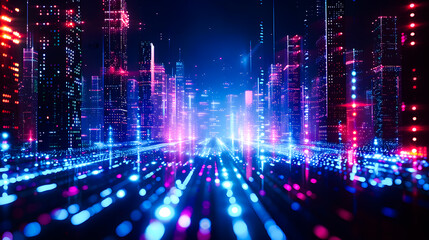 Obraz premium Minimal networking technology background big data connectivity software development wallpaper