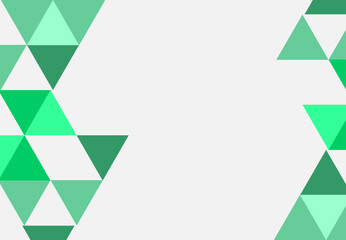 Green triangle geometric background