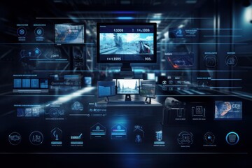 Surveillance Fortress: Wide Banner of Advanced CCTV Security System