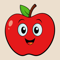 red apple cartoon