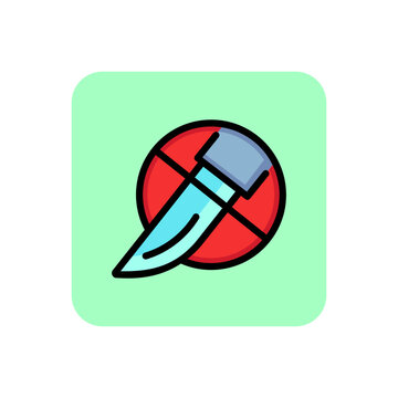 recommend clip art: No surgery line icon. Scalpel, stop, prohibition sign. Medication concept. Can be used for topics like treatment, medicine, medical abuse, plastic surgery