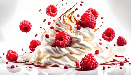 framboises chantilly et caramel