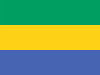 Fototapeta premium flag of Gabon, official state symbol