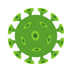 green bacteria germ vector illustration isolated on white and transparent background