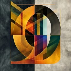 Beautiful geometric modern and colorful abstract digital art