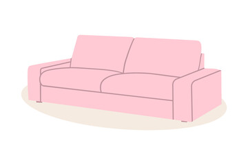 Comfortable stylish modern sofa. Furniture for home, interior, apartment. Living room sofas, modern. Flat vector illustration isolated