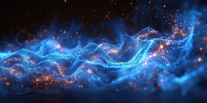 a blue digital frequency equalizer pattern with sound waves.image illustration