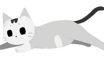   A cat napping with one paw on its head