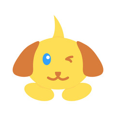 Obraz premium Cute Dog Flat