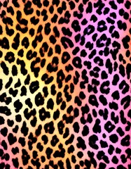 Fototapeta premium leopard background multicolored pattern animal pattern leather texture
