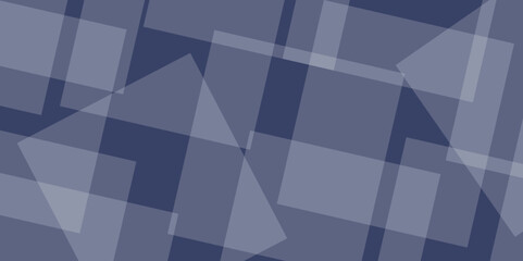 Abstract background with squares design. crossing circles and squares pattern. Overlapping light and dark blue.   Triangle 3d illustration polygonal art pattern style. Trendy and vibrant modern style 