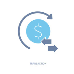 transaction concept line icon. Simple element illustration. transaction concept outline symbol design.