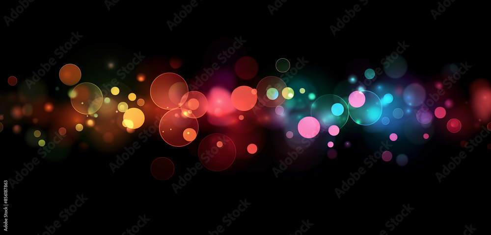 Poster abstract colorful light bokeh background illustration. abstract boke effect background with colorful