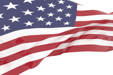 Fototapeta premium USA flag wavy long drawn landscape background banner.Memorial Day with American Flag Background Banner. U.S. Flag. United States Flag. 
