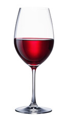 glass of red wine isolated