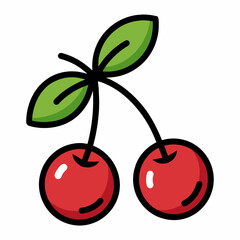 Cherry Logo Icon Vector Illustration