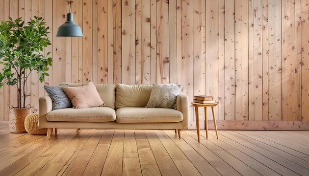 interior living room with Antique style light bulbs on wooden background