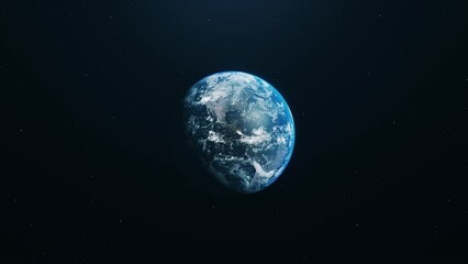 blue earth in open space
