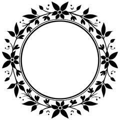 Beautiful Flower Design Frame Vector Illustration