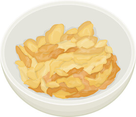 British Food Apple Crumble Illustration