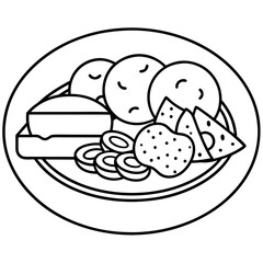 Food, Drink and Sweets coloring pages for kids book